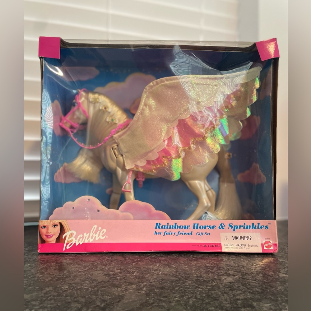 Barbie 2000 Rainbow Horse and Sprinkles NEW IN BOX Mattel Gift Set Never Opened